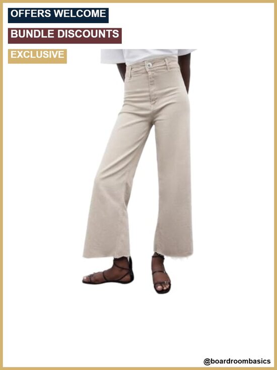 Denim - Wide Leg High Waist Stretchy Denim Jeans Women Casual Work Trousers Trendy 2025